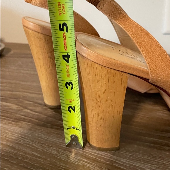 Talbots Millie Straps Sandals Block Heel Napa Leather Havana Tan Women Size 9 - Picture 10 of 10